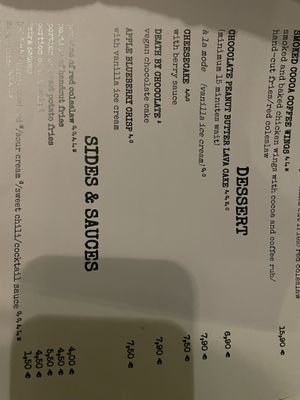 Menu: death by chocolate   at Beaver Brewing Company in Vienna