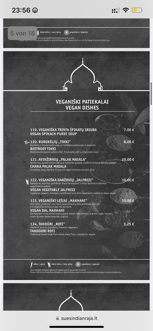   at Sue's Indian Raja in Vilnius