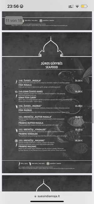   at Sue's Indian Raja in Vilnius