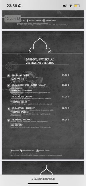   at Sue's Indian Raja in Vilnius