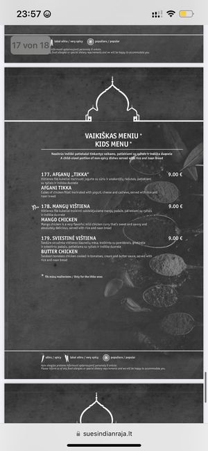   at Sue's Indian Raja in Vilnius