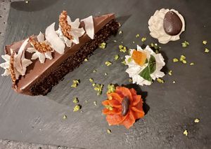 Dessert; especially loved the pie! at Annadata in Saint-malo