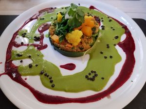 Millet main dish at Annadata in Saint-malo