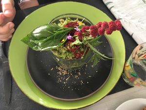 Taboulé de chou romanesco - brocoli à la grenade (et des herbes aromatiques en folie) at Annadata in Saint-malo
