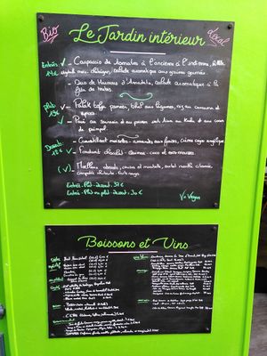 Menu in July 2020 at Annadata in Saint-malo