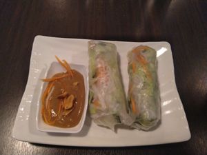 Fresh spring riles with rice paper at Pho Kim  in Dublin