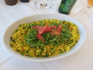 Vegan risotto at Velo Cafe in Labin