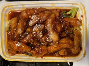 General tso’s vegetarian chicken at Golden Palace in Watertown