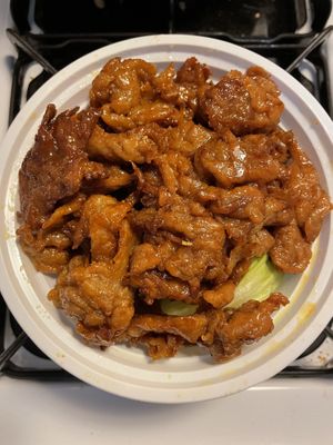 Vegetarian BBQ spareribs at Golden Palace in Watertown