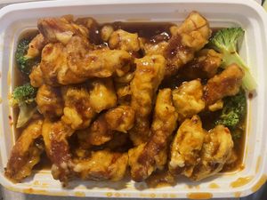 General tsos vegetarian beef  at Golden Palace in Watertown