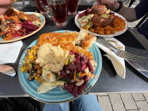 Börek plate at Ada Feinkost Bäckerei in Tubingen
