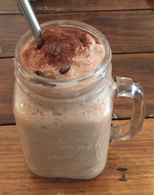 Mocha frappe (with vegan icecream blended in as an extra) at Handsome Her in Brunswick