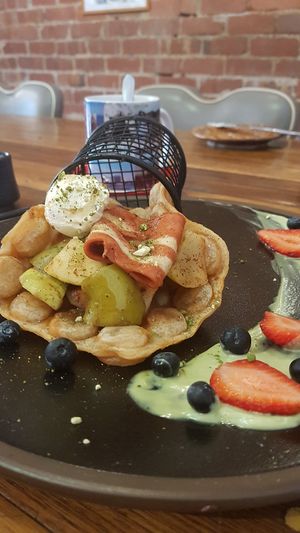 Waffles at Handsome Her in Brunswick