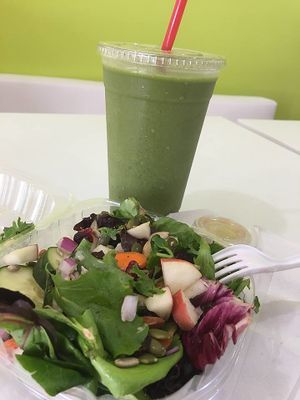 Organic Salad with Glorious Green Smoothie at koldprezz in Katy