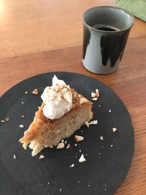 Light and airy pineapple cake. at Hoshi no Tane in Okinawa