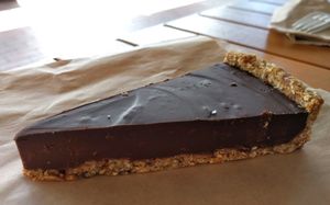 Choclate Tart at Sustain Vegetarian Takeaways in Rotorua