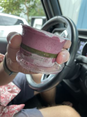 Purple gelato  at Coconut Caboose in Paia