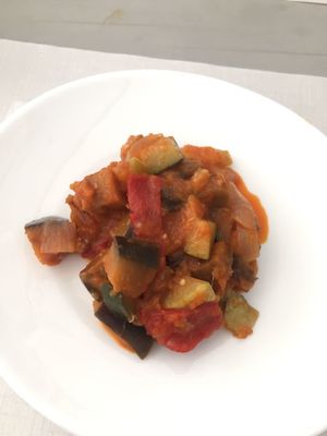 Ratatouille at Empatia Rincon Vegano in Madrid