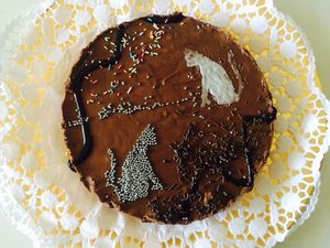 Tarta Mousse de chocolate at Empatia Rincon Vegano in Madrid