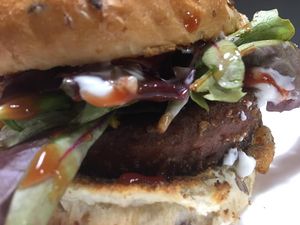 Beyond Burguer at Empatia Rincon Vegano in Madrid