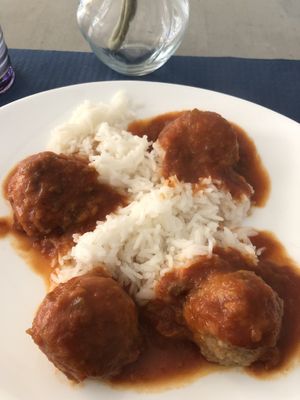 Albóndigas  at Empatia Rincon Vegano in Madrid