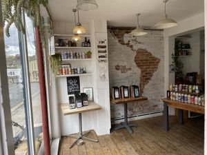 Shop entrance  at Bun + Bean in Lewes