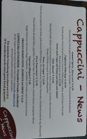 Pizza "go vegan" ist sehr zu empfehlen at Cappuccini in Vilshofen An Der Donau