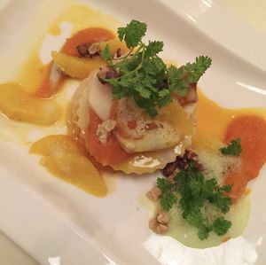 Pumpkin ravioli  at G'sund & Natur Hotel DIE WASNERIN in Bad Aussee