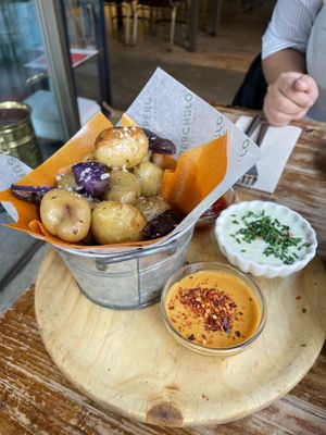 Las patatas chulapas son obligatorias at Superchulo in Madrid