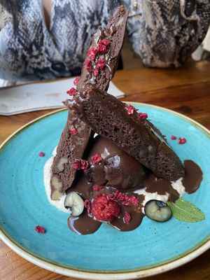 Vegan Brownie *so gooooooddd   at Superchulo in Madrid