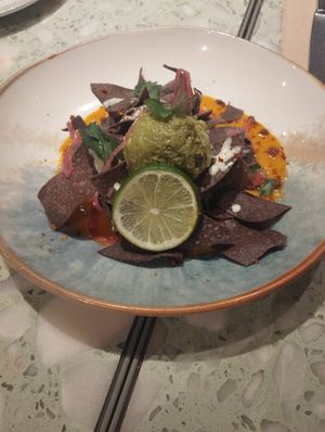 Nachos for sharing at Superchulo in Madrid