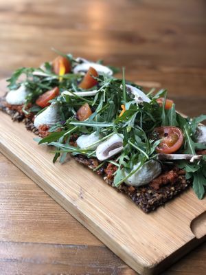 Raw pizza, it was good at Superchulo in Madrid