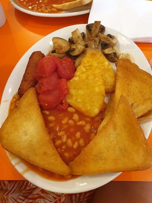 Vegan fry up :) at Beach House Cafe in Great Yarmouth