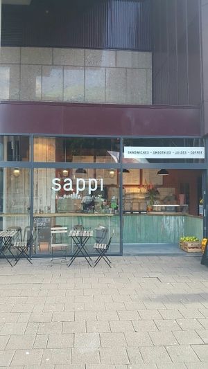 Outdoor seating  at Sappi in Rotterdam