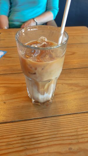 Iced soy milk latte at Lounges - Curio Lounge in Stroud
