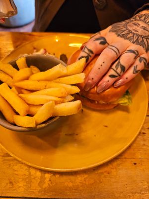 Vegan beyond burger and Fries. at Lounges - Curio Lounge in Stroud