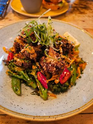 Vegan bang bang cauliflower. at Lounges - Curio Lounge in Stroud