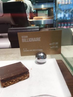 Vegan cake at LEON in Folkestone