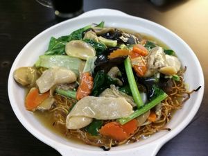 Jiang Xiang noodle at Dragon Gate Vegetarian in Central Singapore
