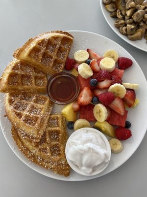 Vegan fruit salad yummy-yummy at Waffle on Cairns in Cairns