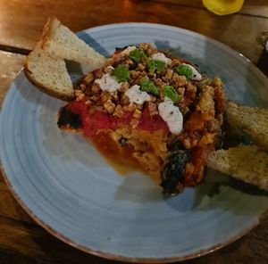 Vegan oven baked pasta (lasagna) with extra tempe at Classico Italiano in 