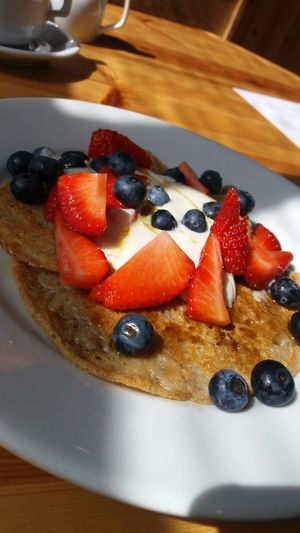 buckwheat pancakes at Vegan All Sorts in Saltaire