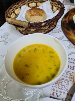 Lentil soup at El Galil in Amirim