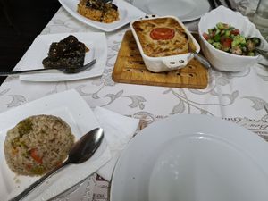 Main course (fixed dinner menu) at El Galil in Amirim