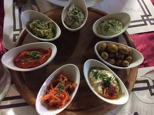Salads Plate at El Galil in Amirim