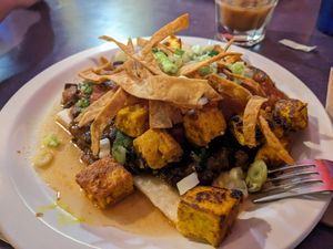 Vegan huevos rancheros at The Nova Cafe in Bozeman