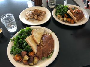 BLT omelette, Mexican omelette, cinnamon bun french toast. Amazing!! at From Seed to Sprout in Fair Haven