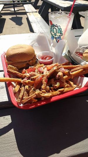 Loaded fries  at E Burger in Columbus