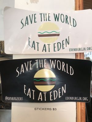 save the world  at E Burger in Columbus