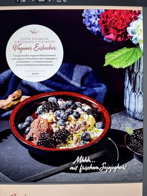 vegan sundae   at Eiscafe Venezia in Dresden